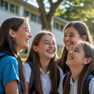 un groupe d'ado qui s'amusent