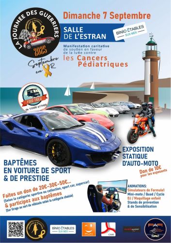 Affiche de la journée de solidarité pour la lutte contre les cancers pédiatriques à Binic le 7 septembre 2025