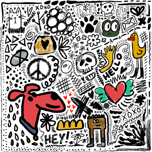 Gribouillis intuitif en Journal Créatif